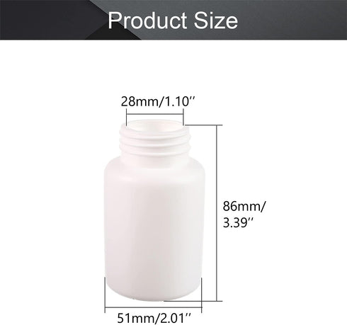 Othmro 20Pcs 4.1oz PE Plastic Bottles Container Lab Chemical Reagent Bottles 120ml Wide Mouth Storage Bottle 28mm ID Round Sample Liquid Storage Container Sealing Bottle with Cap for Food Stores White by Othmro