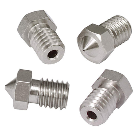 AFUNTA 15 PCS M6 3D Printer Stainless Steel Nozzles - Compatible with E-3D Makerbot & ANET A8, 5 Sizes