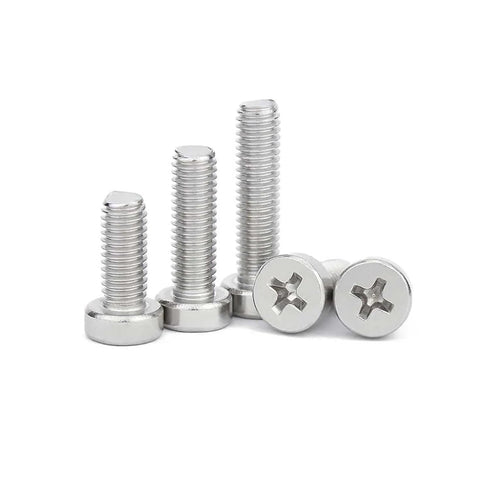 CLXDKLKEQ 5/10/50pcs M2 M2.5 M3 M4 M5 M6 M8 GB822 A2 Bolt(16mm,10pcs M4) Stainless Steel Phillips Cheese Head Screw