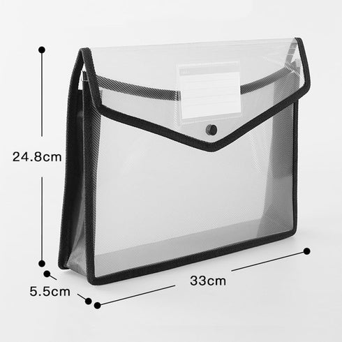 File Holder Transparent File Folder for Document Expanding File Wallet - A4 Wallet Plastic Wallets Clear Poly Envelopes