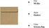 LUXPaper Square Invitation Envelopes, Peel & Press, 6" x 6", Grocery Bag Brown, 70lb Text, 50 Qty