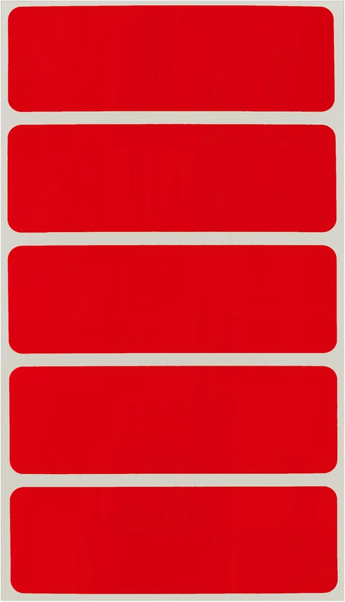 ChromaLabel 1 x 3 Inch Permanent Color Code Rectangle Labels, 150 Stickers per Pack in Red