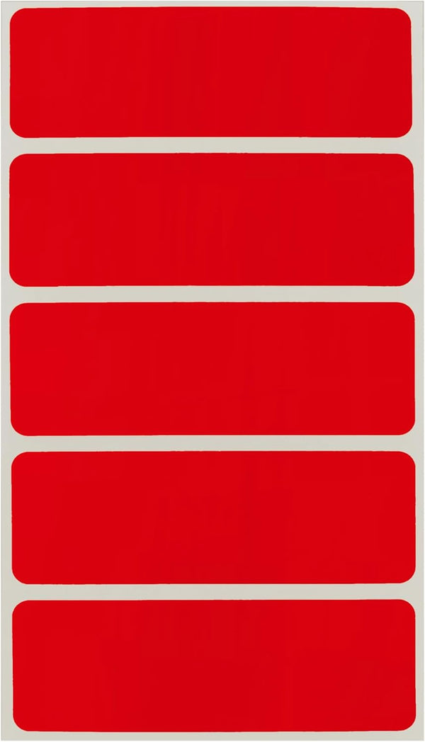 ChromaLabel 1 x 3 Inch Permanent Color Code Rectangle Labels, 150 Stickers per Pack in Red