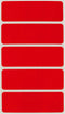 ChromaLabel 1 x 3 Inch Permanent Color Code Rectangle Labels, 150 Stickers per Pack in Red