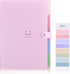 SKYDUE Expanding File Folder - 5 Pockets Cute Accordion Organizer, Letter Size Filing Folder, Portable Paper Receipt