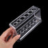 Plastic Clear Test Tube Rack, 6 Holes Stand, Lab Test Tube Stand Shelf School Supply