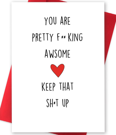Funny Thank You Card for Best Friend, Humorous Motivational Card for Him