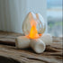 Jidofree Campfire Lamp, LED Flame Effect Table Lamp, Warm Atmosphere Night Light for Bedroom Bedside, Living Room, Bar