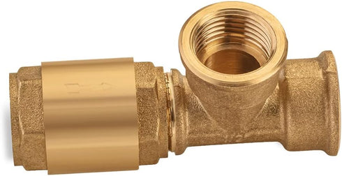 One Way Check Valve 1/2" Female Backflow Preventer, Brass Float for Plumbing Water Boiler Heating