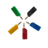 Qingdinu 20 4MM Pcs Banana Plug Lantern Head Test Type Four-Leaf Installable(Red)