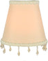 CSO-1047-5BG 3 5 4.5, Royal Designs, Inc. Beaded Hardback Empire Chandelier Shade with Designer Trim, x x Beige