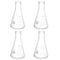 PATIKIL 4 Pcs 250ml Narrow Mouth Graduated Erlenmeyer Flask, Borosilicate Glass for Lab Experiment Chemistry
