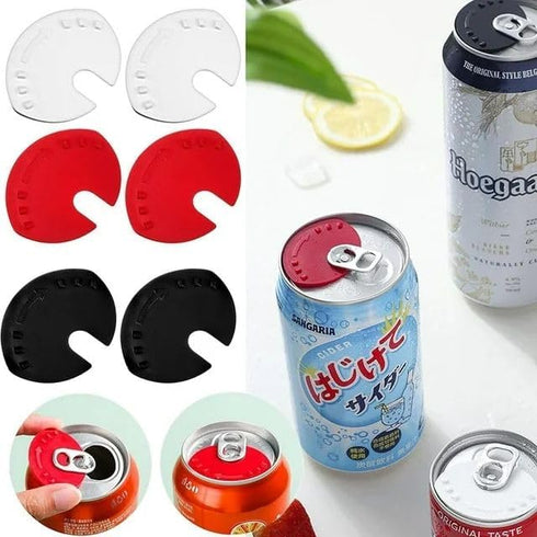 Tangseajiao 6Pcs Random Color Soda Can Covers Lids, Silicone Can Covers for Soda