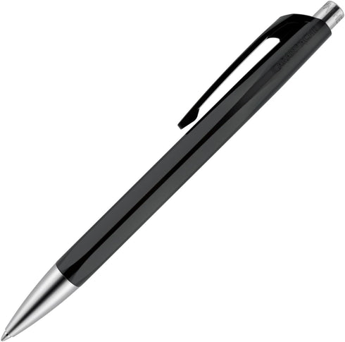 Caran Dache Ballpoint Pen, Black, with SwissRide Blue Medium Cartridge