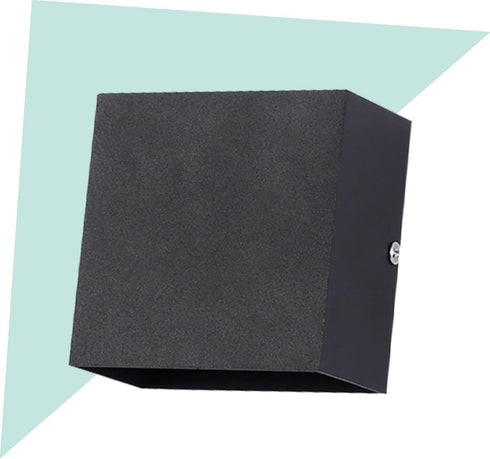 balacoo Square LED Wall Lamp Modern Black Wall Sconce for Indoor Use Stylish Lighting Decor for Living Room Bedroom