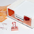 Marble Sticky Note Holder, Rose Gold Edge Memo Holder, Acrylic Sticky Notepads Holder for Desk Organization