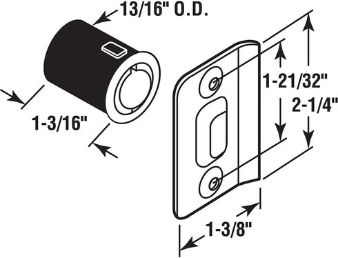 7334 Pack) Prime-Line N Satin Nickel Drive-in Ball Catch with Strike (Single