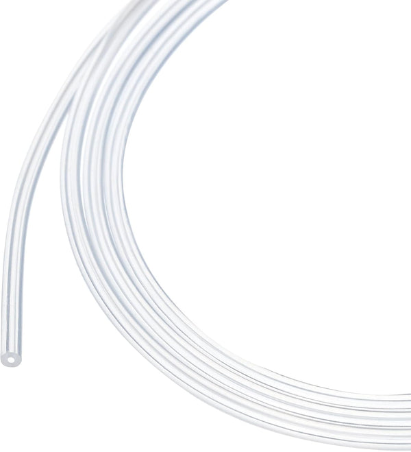 10ft Clear Silicone Tubing 0.4mm ID x 1.6mm OD - Pure Industrial Plastic Hoses for Pump Siphoning
