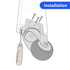 Heavy Duty Casters Set of 4 with Brake, L-Shape Side Mount TPR Plate Caster Wheels for Baby Bed, Carts, Kitchen