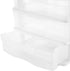 Gracious Living 3 Drawer Desktop Organizer, Craft Storage with Organization Lid for Office Supplies, White/Clear