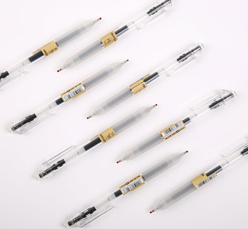Retractable Gel Ink Pens, Quick-drying Ink 0.5mm, Japanese Style for Office School Supplies, 12-Pack (Black Ink)