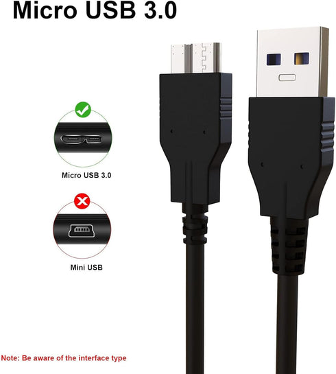 4FT 3.0 ES-200, ES-300W, ES-300WR USB A to Micro-B Cable Compatible with Epson Workforce Replacement Charging & Data