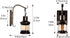 Bulb) Luling Vintage Glass Wall Sconce Fixtures, Rustic Nordic Glass Wall Light Fixtures Retro Metal Black Painting