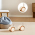 4pcs Didiseaon Stem Casters with Brake Rubber Swivel Wheels Nursery Furniture Mounting Socket Casters Silent Rolling