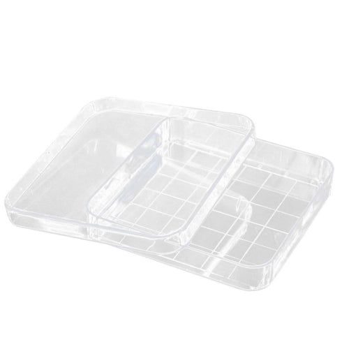 Scicalife 10 Sets Square Petri Dish with Lids, Plastic Material Container for School Lab Science Experiment