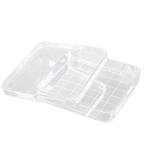 Scicalife 10 Sets Square Petri Dish with Lids, Plastic Material Container for School Lab Science Experiment