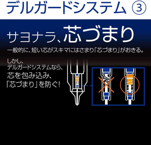 Zebra Delguard Type Lx Mechanical Pencil, 0.5mm, Blue Body (P-MA86-BL)
