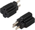 (2 Pack) Nema 15 Amp to 20 Amp Plug Adapter, ETL Listed NEMA 5-15P to 5-15/20R, 15 Amp Household Plug to 20 Amp T-Blade