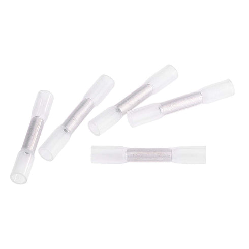 Heat Shrink Butt Connectors, 100pcs 26-24AWG Waterproof Insulated Electrical Wire Crimp Terminals Kits for Marine