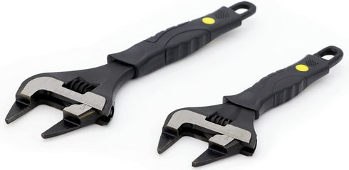 Extra Slim Jaw 6-Inch Adjustable Wrench, Large 1.34-Inch Jaw Opening for Tight Spaces