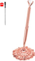 Hollow Round Pen Holder Set, Signing Pen with Big Diamond Crystal Pen for Wedding, Rose Gold