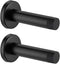 JQK Door Stopper Black, 304 Stainless Steel Sound Dampening Door Stop Bumper Protector, 2 Pack