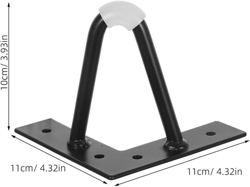 4pcs 10cm VILLCASE Black Iron Hairpin Furniture Legs with Anti-Slip Base for Coffee Table, Bedside Cabinet
