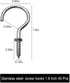 304 Stainless Steel Screw Hooks, 40 Pcs 1-1/4 Inch Cup Hooks for Outdoor & Indoor Use