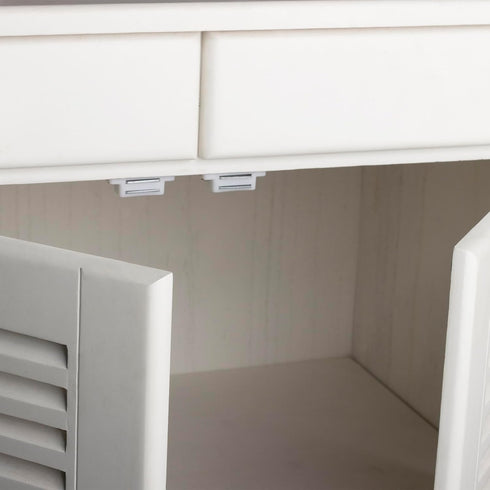 SDTWZW Pack 4 Cabinet Magnets Latch White Magnetic Door Catch for Cupboard Wardrobe and Shutter Hardware Magnetic
