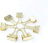 Gold Binder Paper Clips - Small 3/4 inch Width Clips, 80 Pack for Office School Supplies