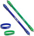 Roucerlin 2 Colors Pen Spinning with Silicone Bracelet, Metal Heads Gaming Finger Pen,
