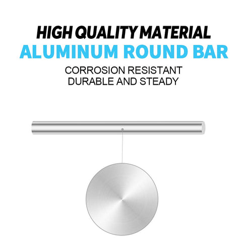 Glarks 18Pcs Aluminum Solid Round Rod Lathe Bar Stock Assorted for DIY Craft Tool, Diameter 2.5-8mm, Length 100mm