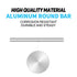 Glarks 18Pcs Aluminum Solid Round Rod Lathe Bar Stock Assorted for DIY Craft Tool, Diameter 2.5-8mm, Length 100mm