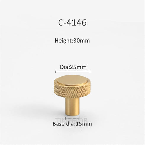 SMOKT 1Pcs C-4146-25mm) Minimalism Knurled Textured Bronze Long Furniture Handles Wardrobe Kitchen Cupboard Cloakroom