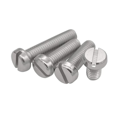 Generic 100pcs/lot A2-70 GB65 M1.6 M2 M2.5 M3 M4 M5 M6 304(10mm x100pcs,M4) Stainless Steel Slotted Cap Head Slot