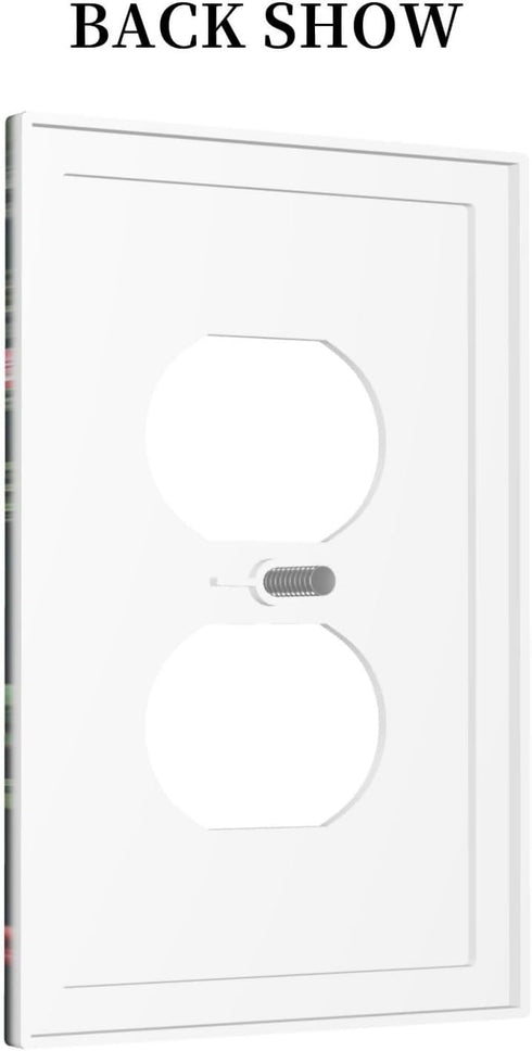 Wild Jungle Animals Decorative Switch Plate Covers, 1 Gang Duplex Wall Plate, Nature Tropical Botanical Electrical