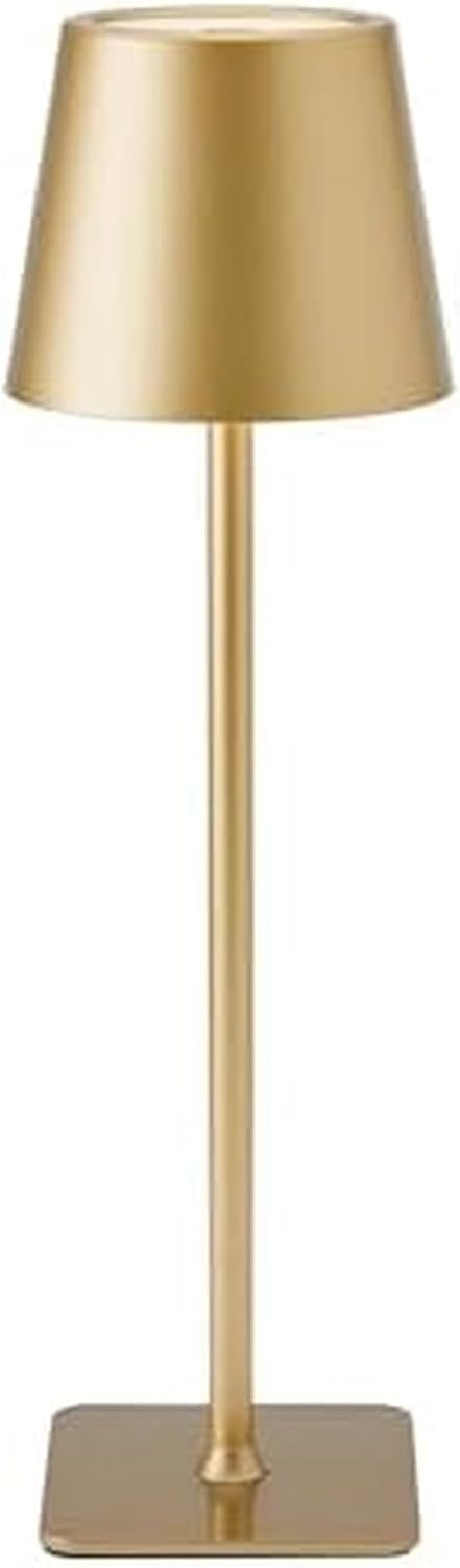 Elements 15-Inch Rechargeable LED Table Lamp - Metal Construction with Touch Control,