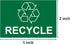 Recycling Labels with Recycle Symbol (3 x 2 inch, Green - 300 Labels) for Trash Cans, Containers or Walls