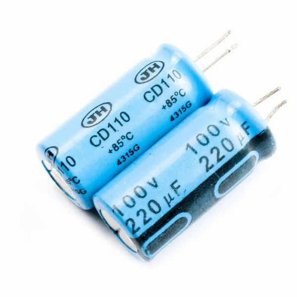 Luftschloss 2Pcs 250V 220uf 22x30mm Electrolytic Capacitor, High Frequency Low ESR Aluminum Electrolytic