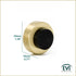 EVI Wall Mounted Doorstop in Natural Silicone, Adhesive or Screw Installation, Brass Matte (Mod. I-254)